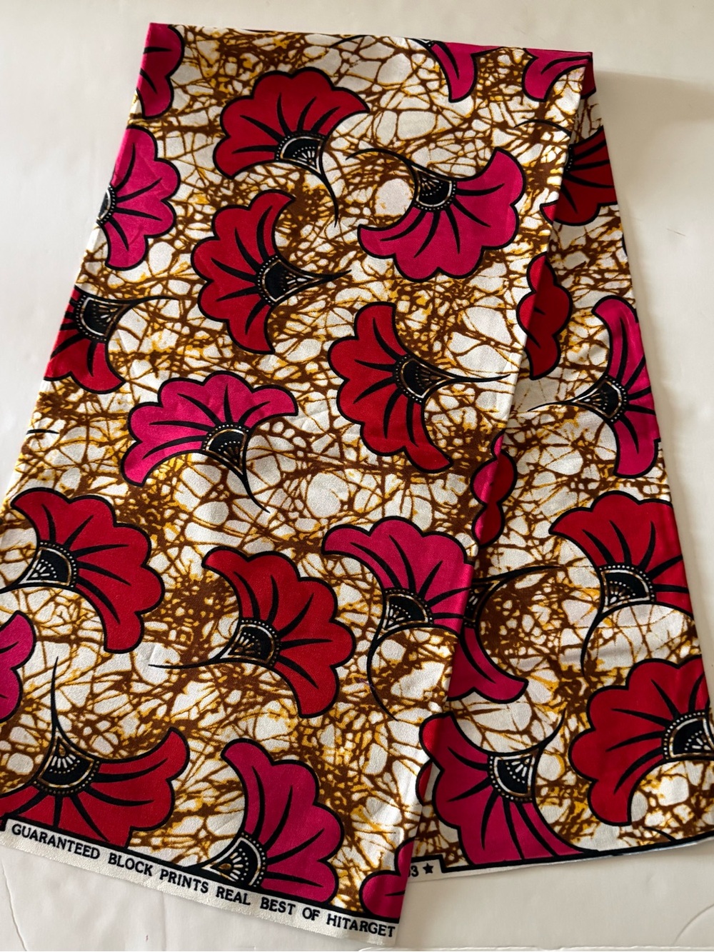 Red Floral Cotton Fabric